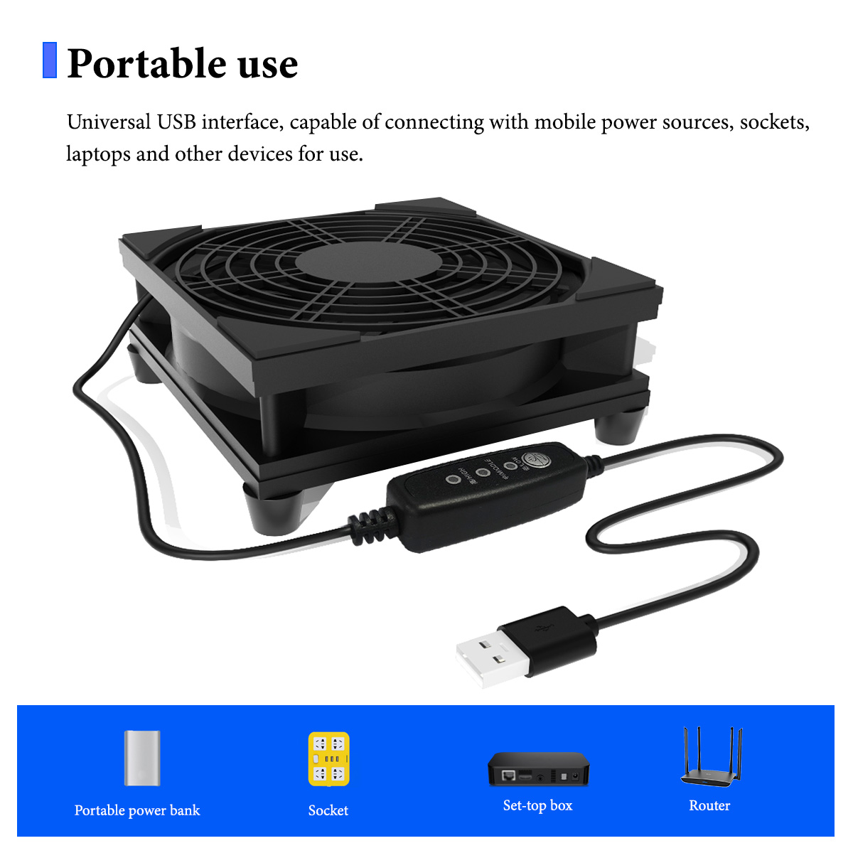 USB 3-Speed Quiet Cooling Fan  - огляд і ціна Pc Power Supply