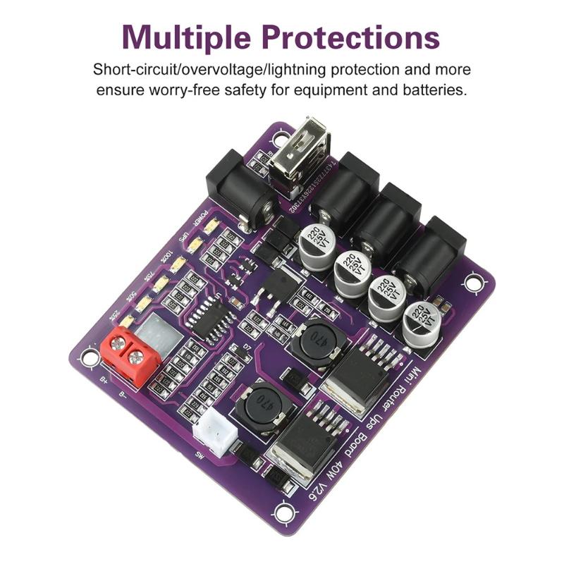Mini Router UPS Board 40W Batt - огляд і ціна Power Supply 12V