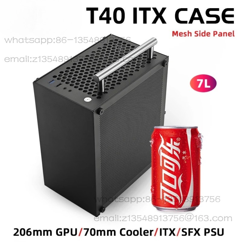 T40 Mini ITX Black Case 7L Gam - огляд і ціна Psu Computer